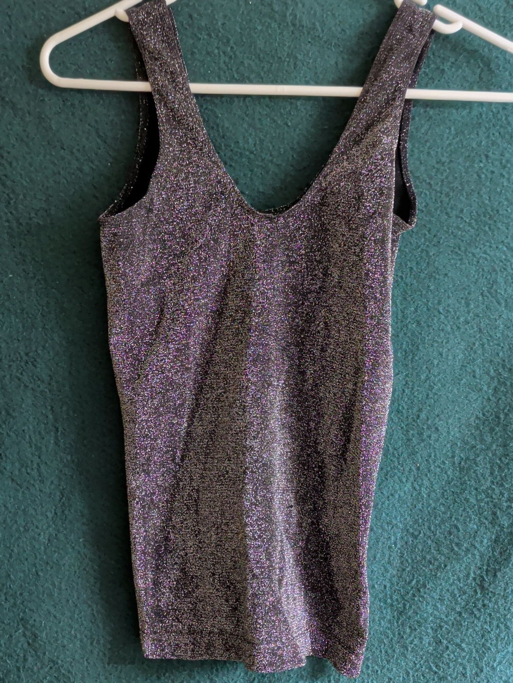 Soho Girls Sparkle Purple Metallic Tank